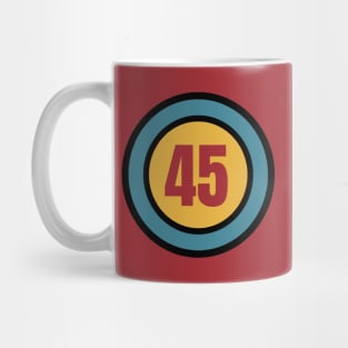 The Number 45 - forty five - forty fifth - 45th Mug